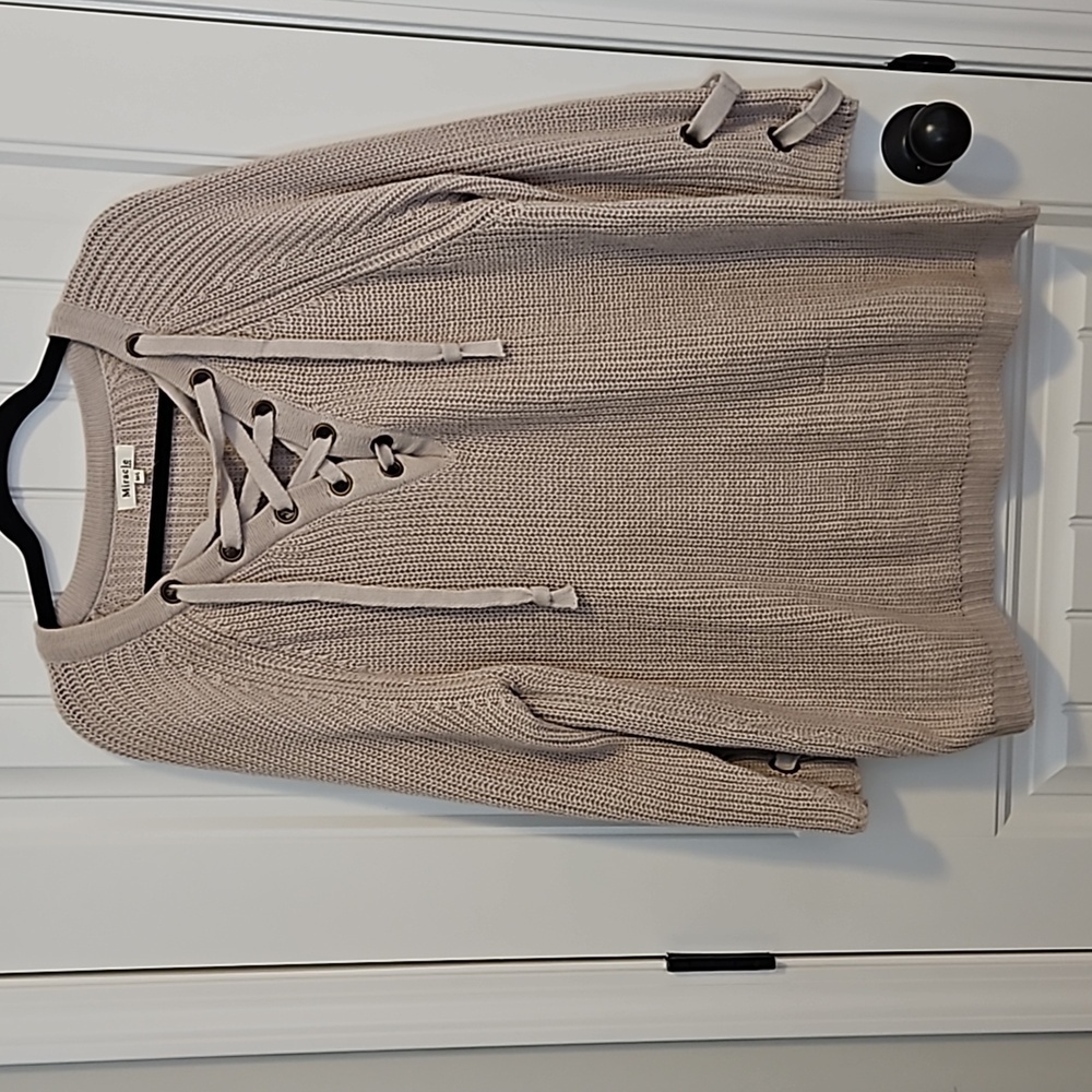 Tan Knit Oversized Sweater Size M/L